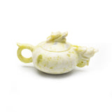 Olive jade teapot ashtray carvings【teapot & Ashtray】