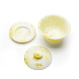 Olive jade teapot ashtray carvings【teapot & Ashtray】