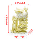 Olive jade Phoenix and Female Body carvings【big size】