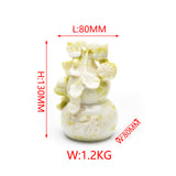 Olive jade incense burner and hulu carvings