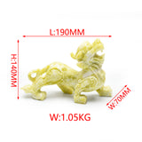 Olive jade dragon turtle and pixiu carvings【big size】