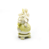 Olive jade incense burner and hulu carvings