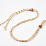 【gemstone holder/Rope Chains】 Woven Netted Cord Natural Gemstone Necklace