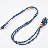 【gemstone holder/Rope Chains】 Woven Netted Cord Natural Gemstone Necklace
