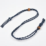 【gemstone holder/Rope Chains】 Woven Netted Cord Natural Gemstone Necklace