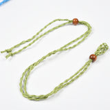 【gemstone holder/Rope Chains】 Woven Netted Cord Natural Gemstone Necklace