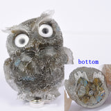 【Orgenite chips owl】Popular customers customize natural crystal ships material owls