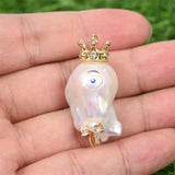 Baroque pearl handmade DIY character pendent