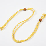 【gemstone holder/Rope Chains】 Woven Netted Cord Natural Gemstone Necklace