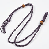 【gemstone holder/Rope Chains】 Woven Netted Cord Natural Gemstone Necklace