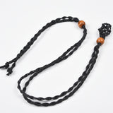 【gemstone holder/Rope Chains】 Woven Netted Cord Natural Gemstone Necklace