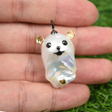 Baroque pearl handmade DIY character pendent