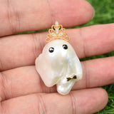 Baroque pearl handmade DIY character pendent