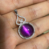 【S925 Sterling silver pendant 29 kind materials】Kunzite/amethsyt/lapis/moonstone/larimar/aurora 23/garnet/azurite