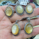 【S925 Sterling silver pendant 29 kind materials】Kunzite/amethsyt/lapis/moonstone/larimar/aurora 23/garnet/azurite