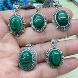 【S925 Sterling silver pendant 29 kind materials】Kunzite/amethsyt/lapis/moonstone/larimar/aurora 23/garnet/azurite