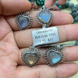 【S925 Sterling silver pendant 29 kind materials】Kunzite/amethsyt/lapis/moonstone/larimar/aurora 23/garnet/azurite