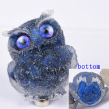 【Orgenite chips owl】Popular customers customize natural crystal ships material owls