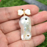 Baroque pearl handmade DIY character pendent