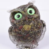 【Orgenite chips owl】Popular customers customize natural crystal ships material owls