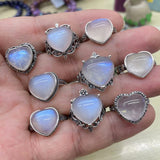 【 S925 Sterling silver rings-21 kinds material】Larimar/skeletal/charote/strawberry/opal /rutilated/ruby/azurite/citrine/moonstone/aquamarin/ sapphire/lab/alexandrite