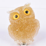 【Orgenite chips owl】Popular customers customize natural crystal ships material owls