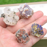 Nature crystal specimen S925 silver sings