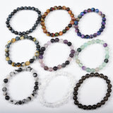 Fluorite / Tiger Eye / Rutilated Quartz / Smokey Quartz / Crackle Clear Quartz(9 kinds, $ 4 each)