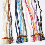 【gemstone holder/Rope Chains】 Woven Netted Cord Natural Gemstone Necklace