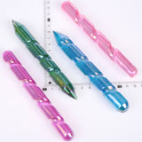 【Aura Selenite Wand】Wholesale Healing Crystal Stone Folk Crafts Rainbow Aura Selenite Wand
