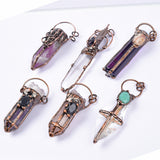 【Hot Sale】 Crystal Cluster point handmade pendent