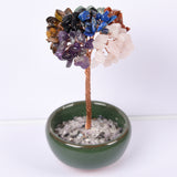 Crystal chips money tree 7 chakras life tree