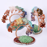 Crystal chips money tree 7 chakras life tree