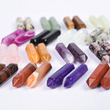 【double point ∅8*30mm】nature quartz double point Hexagonal section