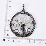 【lifetree pendent 5cm】natural crystal chips lifeTree handmade wire wrapped Pendants