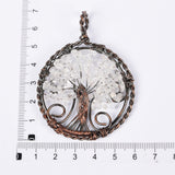 【lifetree pendent 5cm】natural crystal chips lifeTree handmade wire wrapped Pendants