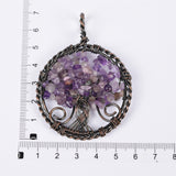 【lifetree pendent 5cm】natural crystal chips lifeTree handmade wire wrapped Pendants