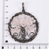 【lifetree pendent 5cm】natural crystal chips lifeTree handmade wire wrapped Pendants