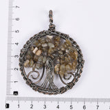 【lifetree pendent 5cm】natural crystal chips lifeTree handmade wire wrapped Pendants