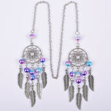 Double dreamcatcher Antique Silver Hollow Charm