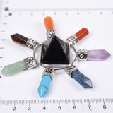 【7 chakra generator】crystal point with Pyramid 7 chakras