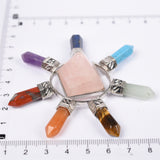 【7 chakra generator】crystal point with Pyramid 7 chakras