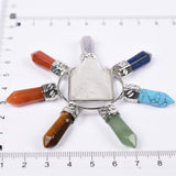 【7 chakra generator】crystal point with Pyramid 7 chakras