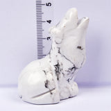 【wolf carving】Natural Hand Carved Crystal Wolf Figurine