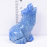 【wolf carving】Natural Hand Carved Crystal Wolf Figurine