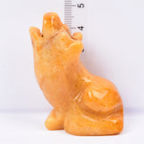 【wolf carving】Natural Hand Carved Crystal Wolf Figurine