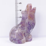 【wolf carving】Natural Hand Carved Crystal Wolf Figurine