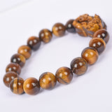 【Tigereye with pixiu carving Bracelet 】Recruit wealth and ward off evil spirits