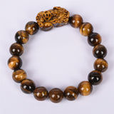 【Tigereye with pixiu carving Bracelet 】Recruit wealth and ward off evil spirits