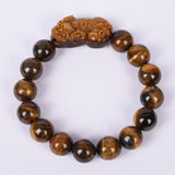 【Tigereye with pixiu carving Bracelet 】Recruit wealth and ward off evil spirits